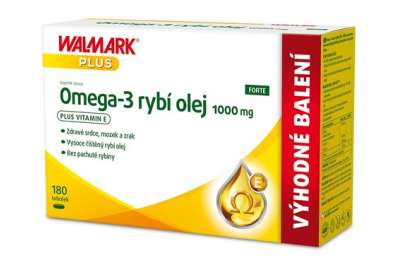 Walmark Omega-3 - Омега 3 рыбий жир 1000 мг, 180 капсул